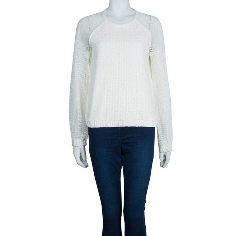 See by Chloe Raglan Lace Sleeve Jumper